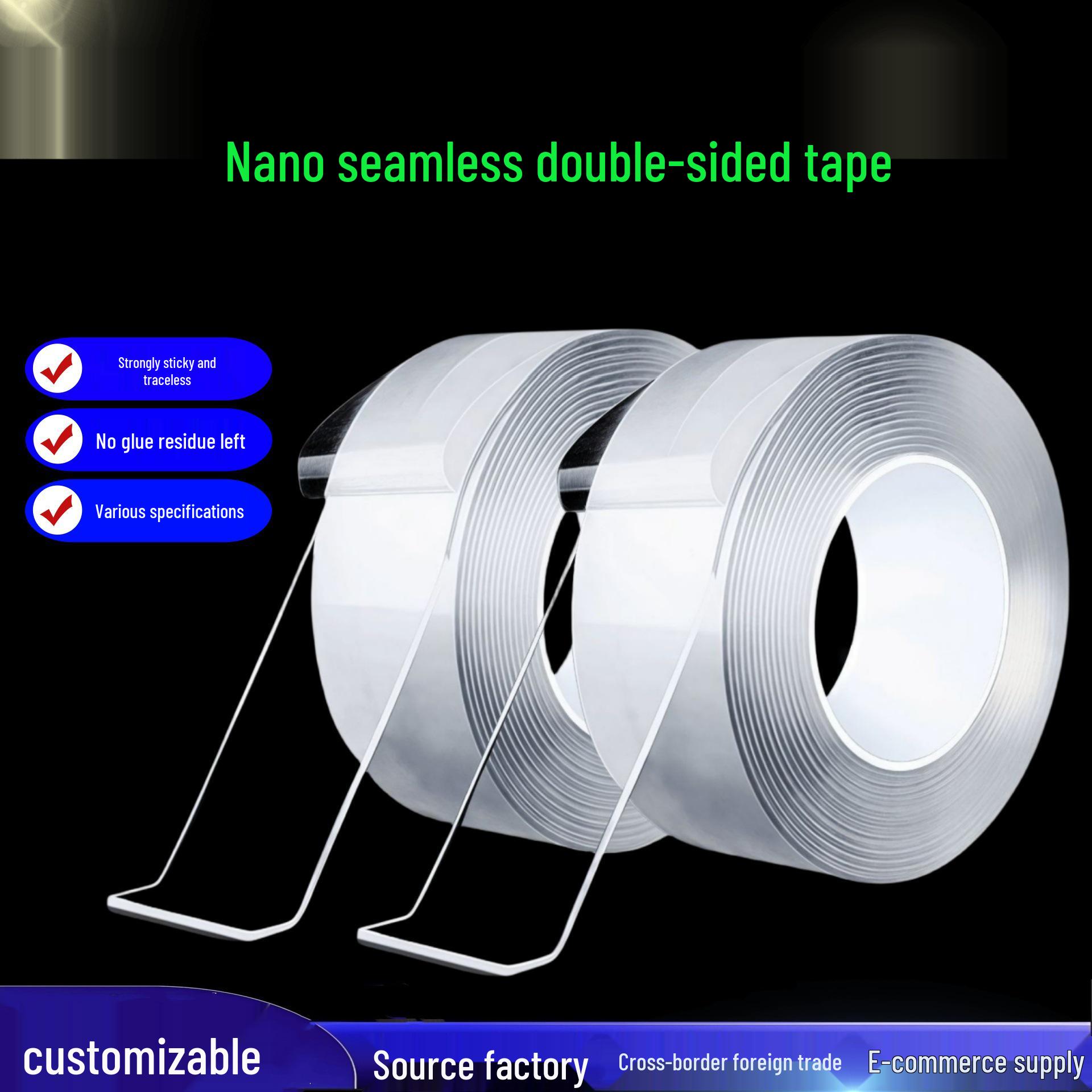 10m Transparent Nano Double-Sided Tape, 1cm Wide, Residue-Free & Strong Adhesive 10mm x 1m; 0.5mm thick transparent
10m Transparent Nano Double-Sided Tape, 1cm Wide, Residue-Free & Strong Adhesive 10mm x 1m; 0.5mm thick transparent