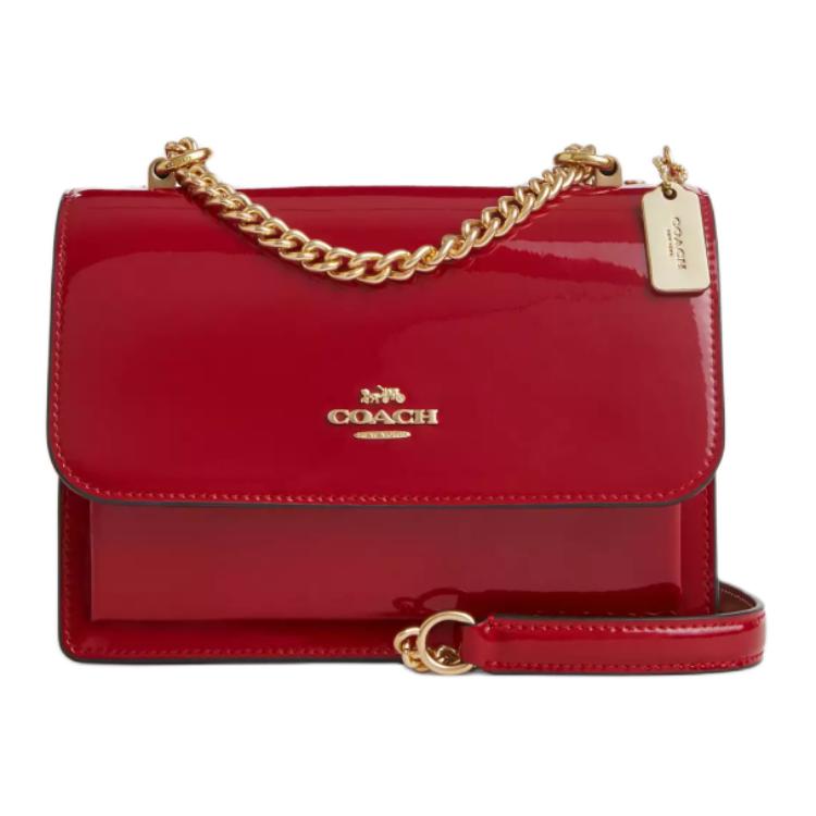 Coach Klare 18 Brand Logo Flap Snap Closure Patent Leather And Leather Crossbody Shoulder Bag Small Women bags Gold Red CV425-IMRED Basic Set (Bag+Dust Bag)
Coach Klare 18 Brand Logo Flap Snap Closure Patent Leather And Leather Crossbody Shoulder Bag Small Women bags Gold Red CV425-IMRED Basic Set (Bag+Dust Bag)