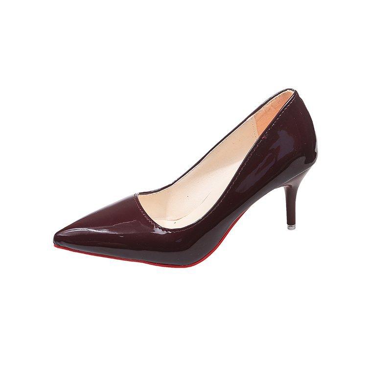 Fashionable Patent Leather High Heels for Women, Low-cut Pointed Toes, Sexy and Slimming Shoes for Nightclubs 43 бордовий
Fashionable Patent Leather High Heels for Women, Low-cut Pointed Toes, Sexy and Slimming Shoes for Nightclubs 43 бордовий