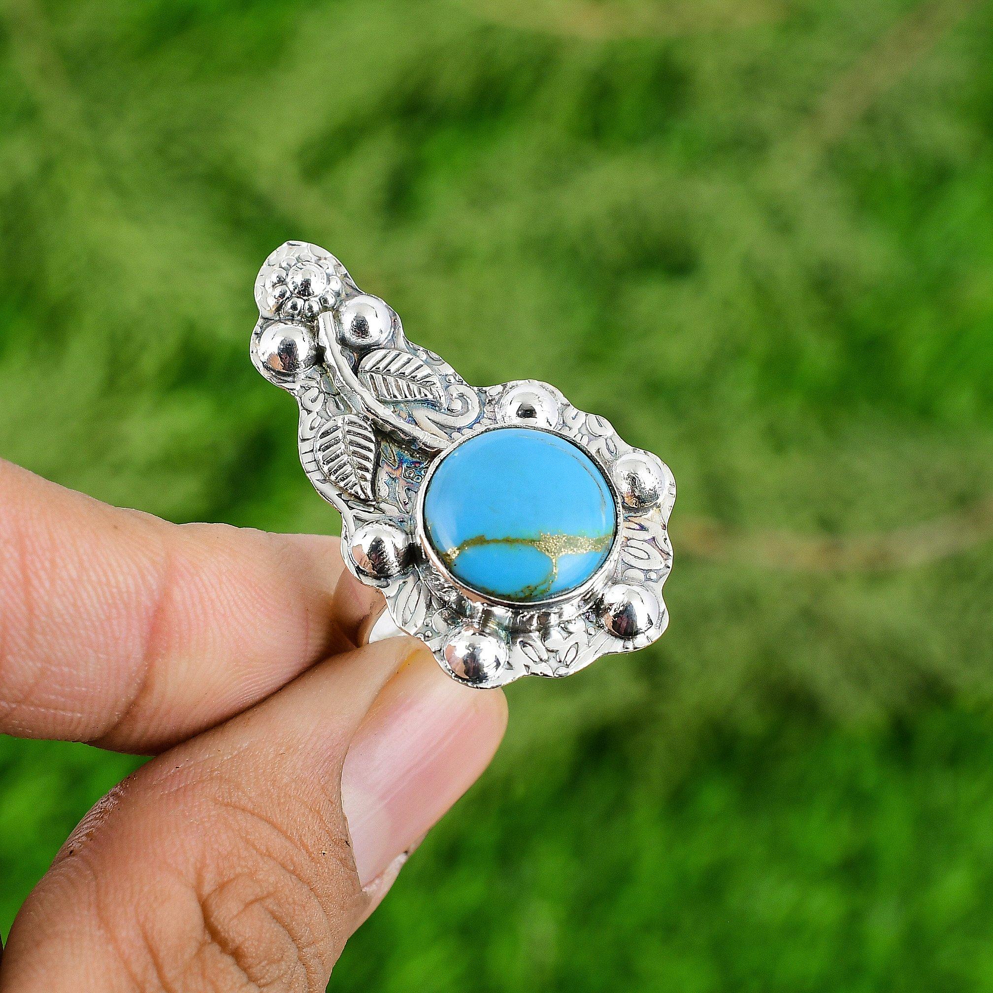 Кольцо-цветок из натуральной меди с аризонской бирюзой, регулируемое, из серебра 925 пробы, для женщин Adjustable
Кольцо-цветок из натуральной меди с аризонской бирюзой, регулируемое, из серебра 925 пробы, для женщин Adjustable