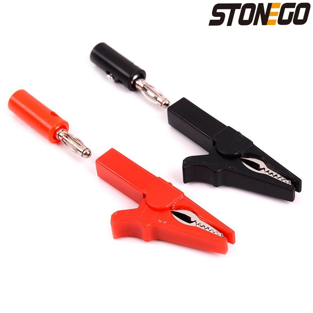 4pcs/Set 55mm Alligator Clip + Banana Plug, Test Probe With 4mm Banana Plug Cable Clips Red + Black Stonego Test Accessories
4pcs/Set 55mm Alligator Clip + Banana Plug, Test Probe With 4mm Banana Plug Cable Clips Red + Black Stonego Test Accessories