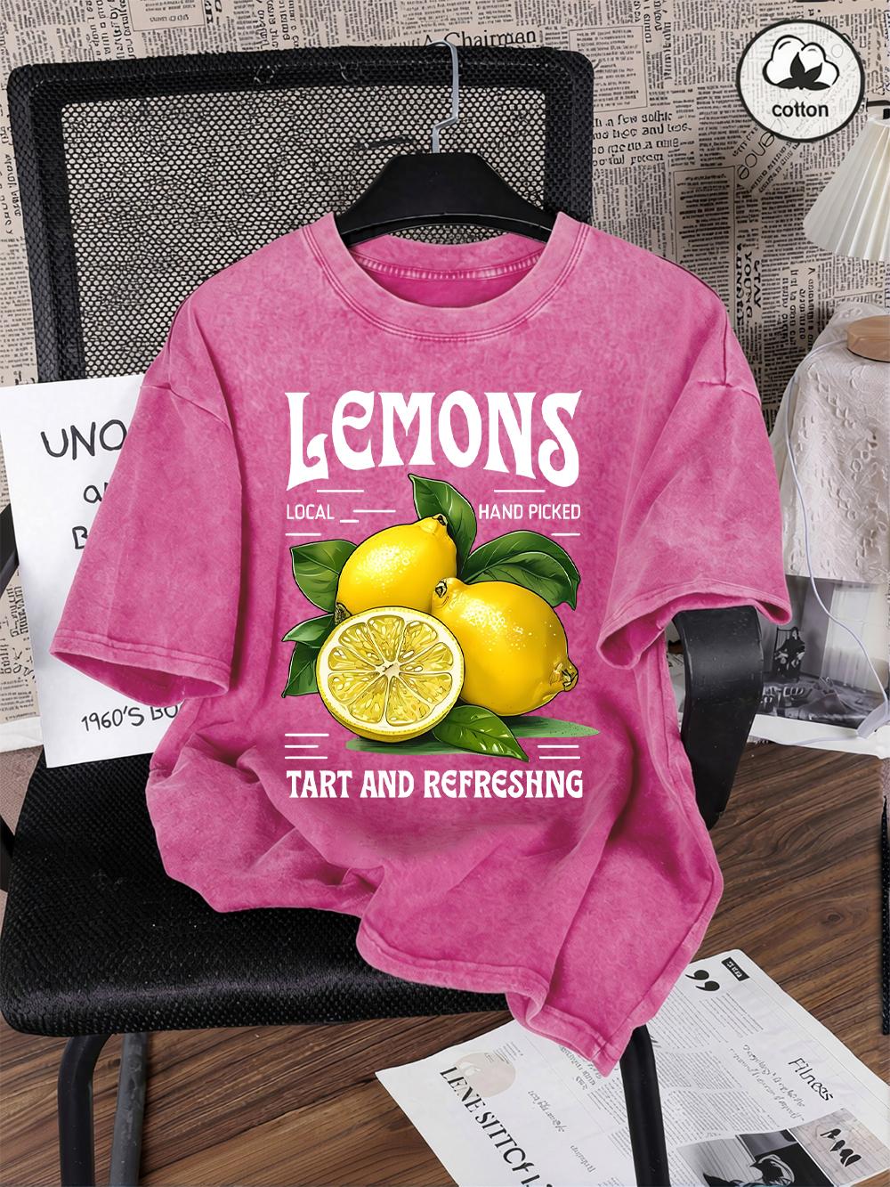 Lemons Local Hand Pickedprinting Washed TShirts Womens Cotton Oversized T Shirt Summer Short Sleeve Tops Casual ONeck Clothes S
Lemons Local Hand Pickedprinting Washed TShirts Womens Cotton Oversized T Shirt Summer Short Sleeve Tops Casual ONeck Clothes S