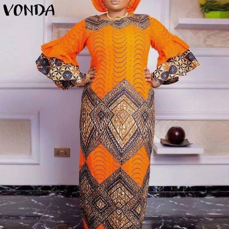 VONDA женские большие размеры с круглым вырезом, рюшами, длинными рукавами и принтом, свободные длинные платья
VONDA женские большие размеры с круглым вырезом, рюшами, длинными рукавами и принтом, свободные длинные платья