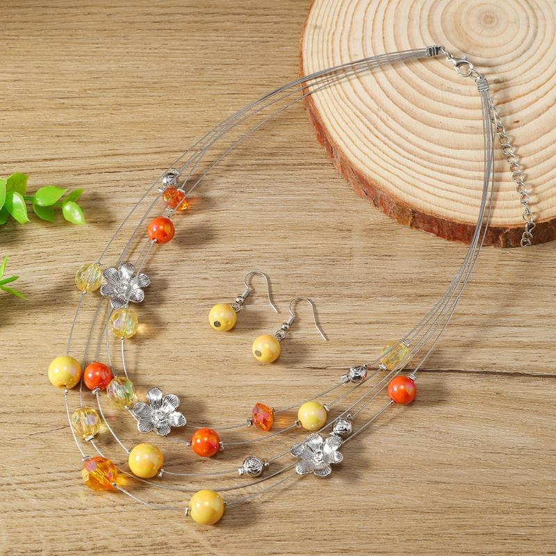 New 2-piece stylish colorful fruit stamen beaded women s earrings necklace
New 2-piece stylish colorful fruit stamen beaded women s earrings necklace