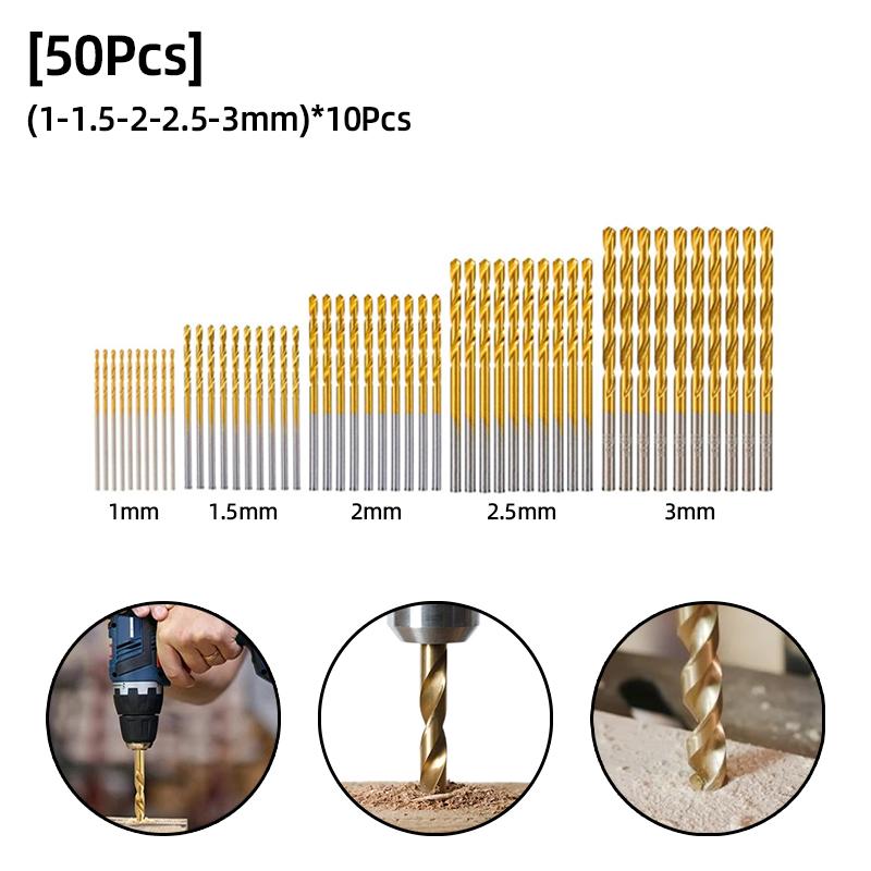 HSS Twist Drill Bits Set High Speed Steel Titanium Coated Drill Bit Hole Cutter For Metal Wood Aluminum Drilling Punching Tools
HSS Twist Drill Bits Set High Speed Steel Titanium Coated Drill Bit Hole Cutter For Metal Wood Aluminum Drilling Punching Tools