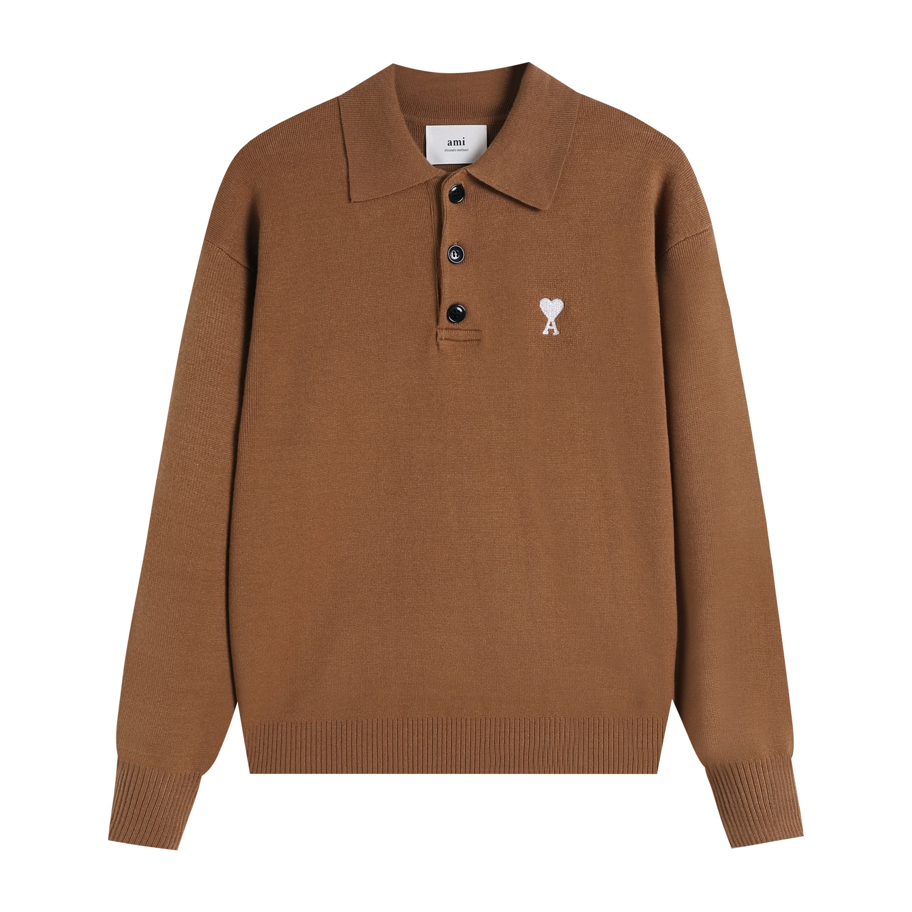 AMI Новый вязаный свитер с воротником поло жаккардовый парный шерстяной свитер классическая маленькая белая вышивка сердца M
AMI Новый вязаный свитер с воротником поло жаккардовый парный шерстяной свитер классическая маленькая белая вышивка сердца M