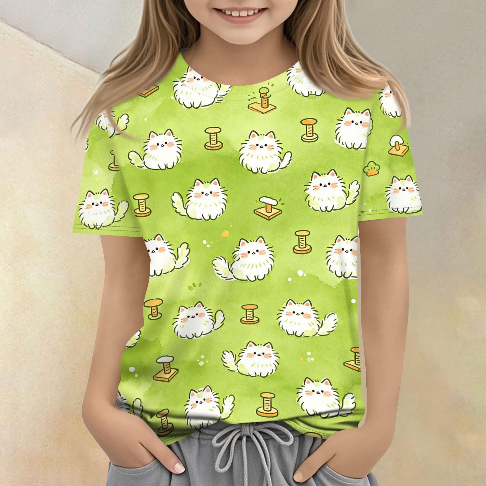 Kids Animal Print Short Sleeve T Shirt Casual Loose Fit Round Neck Top Soft Comfortable Fabric Suitable for Everyday Wear 100
Kids Animal Print Short Sleeve T Shirt Casual Loose Fit Round Neck Top Soft Comfortable Fabric Suitable for Everyday Wear 100