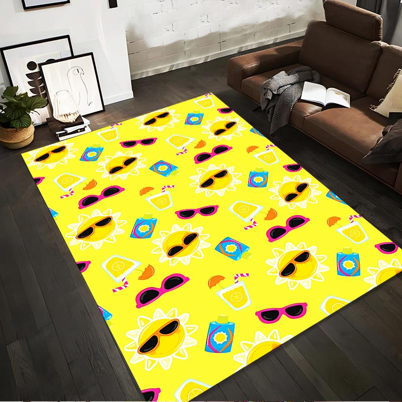 Summer Style Carpet with Fun Sun, Sunglasses, and Lemon Designs Suitable for use as an anti-slip for living room bedroom sofas 40x60cm( 15x23in )
Summer Style Carpet with Fun Sun, Sunglasses, and Lemon Designs Suitable for use as an anti-slip for living room bedroom sofas 40x60cm( 15x23in )