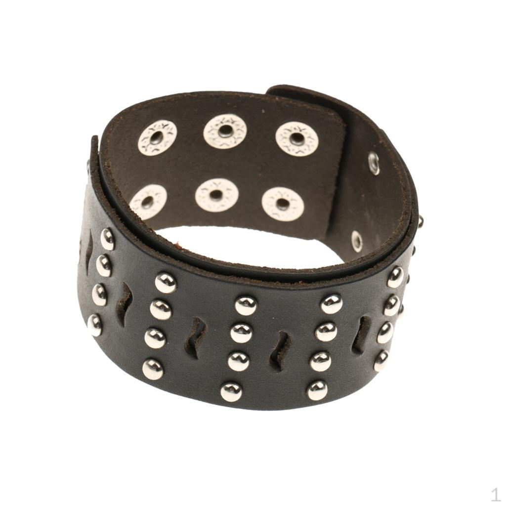 Leather Men s Punk Wide Snap Bracelet Wristband Adjustable Cuff Bangle чорний
Leather Men s Punk Wide Snap Bracelet Wristband Adjustable Cuff Bangle чорний