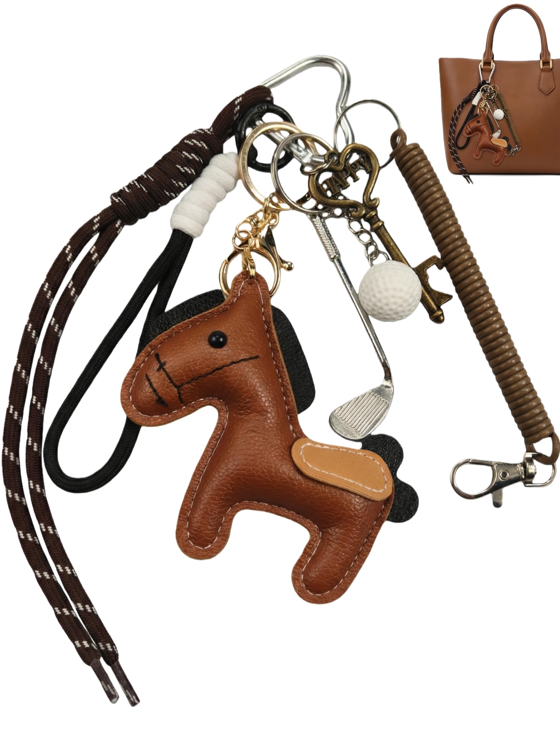 Azixcos Cute Paracord Bag Charm, Handbag & Tote Bag Decoration, Multifunctional Key Ring, Bag Accessory, Gift for Women and Girls (Chestnut Horse)
Azixcos Cute Paracord Bag Charm, Handbag & Tote Bag Decoration, Multifunctional Key Ring, Bag Accessory, Gift for Women and Girls (Chestnut Horse)