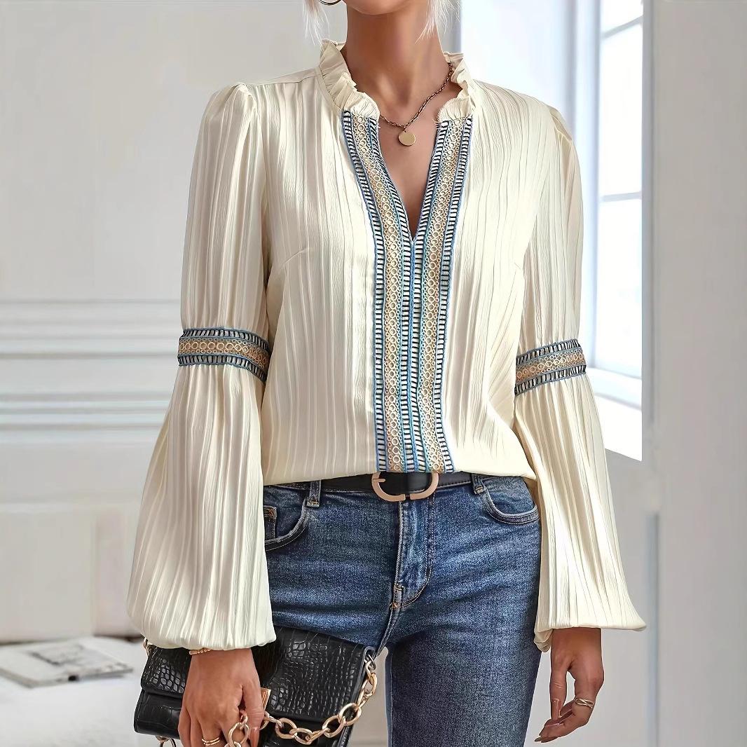 European Style Fashion Solid Color Block V-Neck Women Blouse XL абрикосовый
European Style Fashion Solid Color Block V-Neck Women Blouse XL абрикосовый