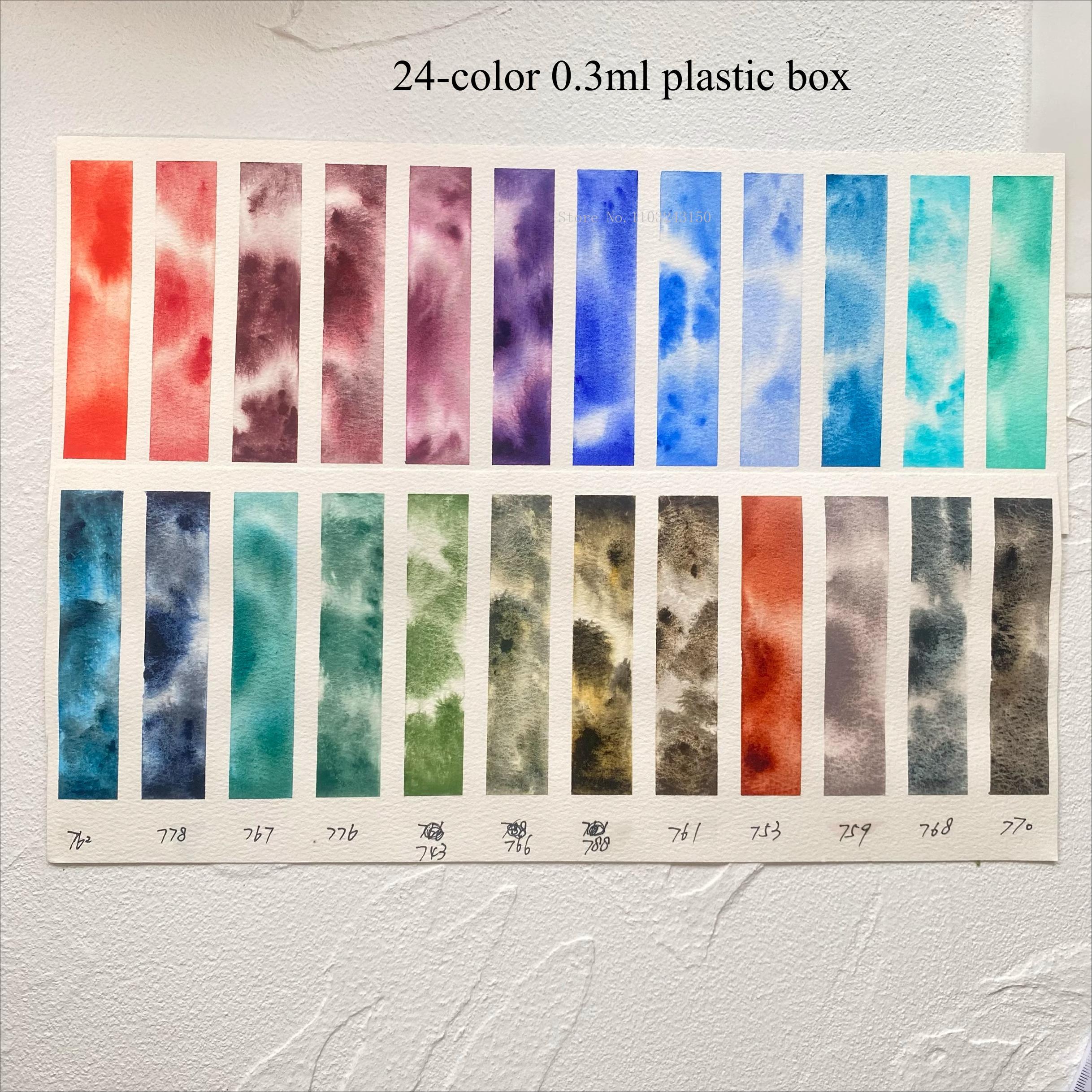 24color Artist Multi-layered Sedimentated Watercolor Pigment Plastic/iron Box Set Portable Travel Master-level Painting Supplies Single box
24color Artist Multi-layered Sedimentated Watercolor Pigment Plastic/iron Box Set Portable Travel Master-level Painting Supplies Single box
