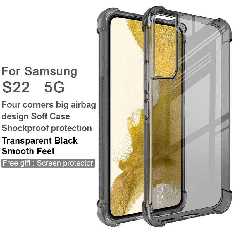 IMAK Airbag Shockproof Case for Samsung Galaxy S22 5G,Clear Soft TPU Anti-Scratch Bumper Protection Phone Cover with Screen Protector Transparent Black
IMAK Airbag Shockproof Case for Samsung Galaxy S22 5G,Clear Soft TPU Anti-Scratch Bumper Protection Phone Cover with Screen Protector Transparent Black