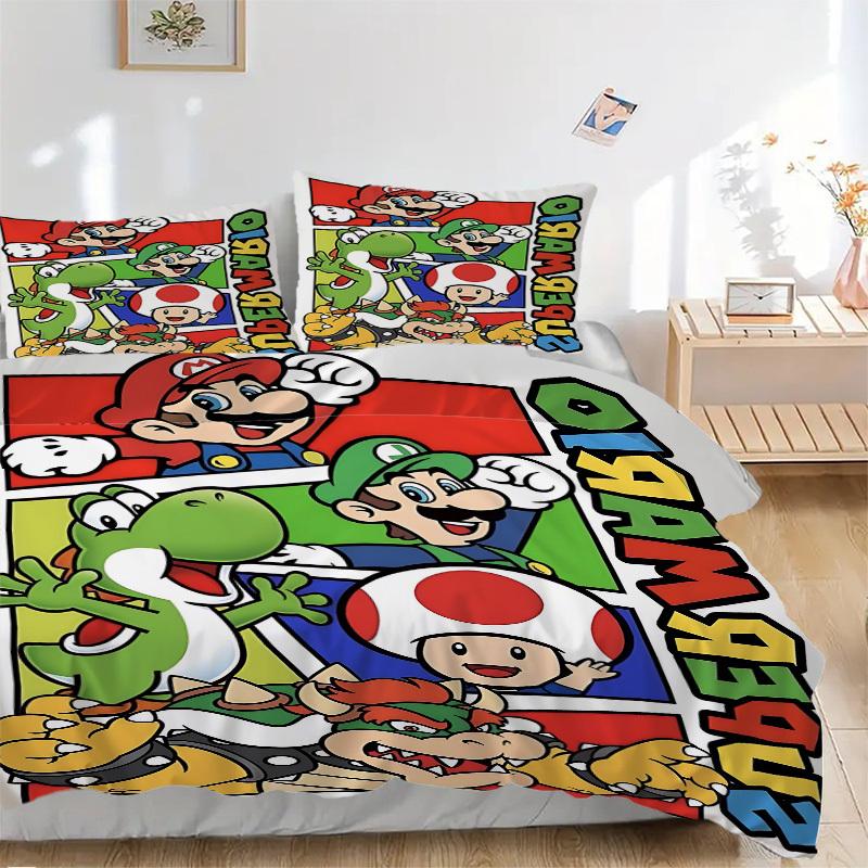 3pcs Super Mario Duvet Cover Set, 1 Duvet Cover + 1/2 Pillowcases (No Insert), Bedroom Decor, Allseason Comfort yy251021280 135x200cm
3pcs Super Mario Duvet Cover Set, 1 Duvet Cover + 1/2 Pillowcases (No Insert), Bedroom Decor, Allseason Comfort yy251021280 135x200cm