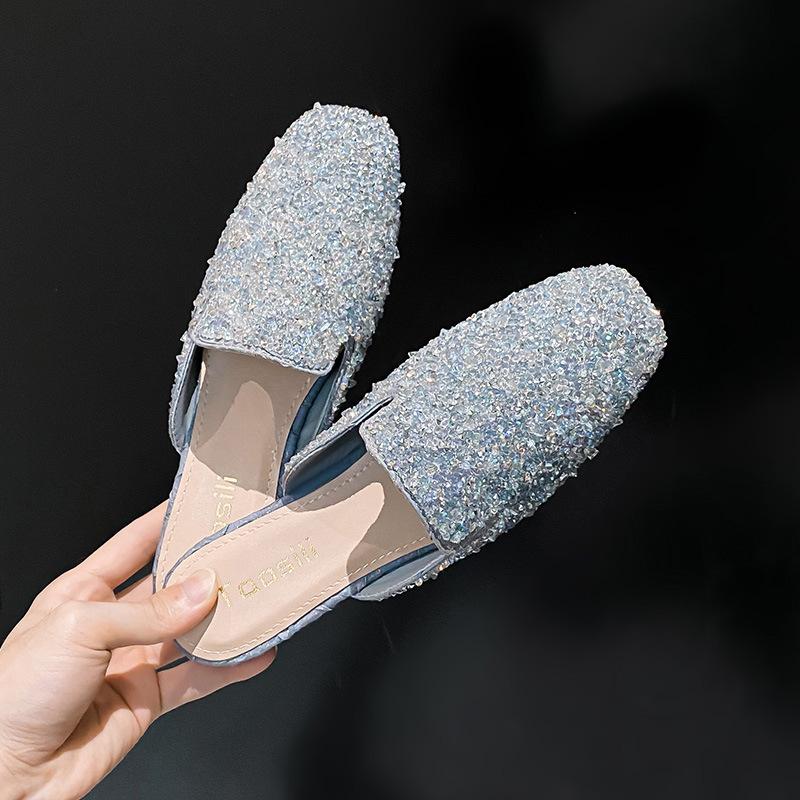 Flat-soled single shoes, new rhinestone temperament, half-support single shoes, soft-soled bag head, female summer wear a foot 43 синій
Flat-soled single shoes, new rhinestone temperament, half-support single shoes, soft-soled bag head, female summer wear a foot 43 синій