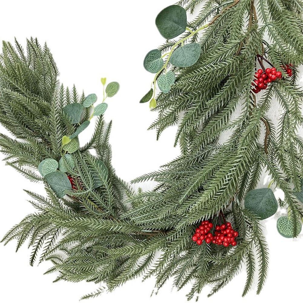 Christmas Garland, Non Lit Soft Garland With Berries Ball Decorations, 6.6ft Home Garden Artificial Greenery For Indoor Outdoor Home Office Christmas 200CM
Christmas Garland, Non Lit Soft Garland With Berries Ball Decorations, 6.6ft Home Garden Artificial Greenery For Indoor Outdoor Home Office Christmas 200CM