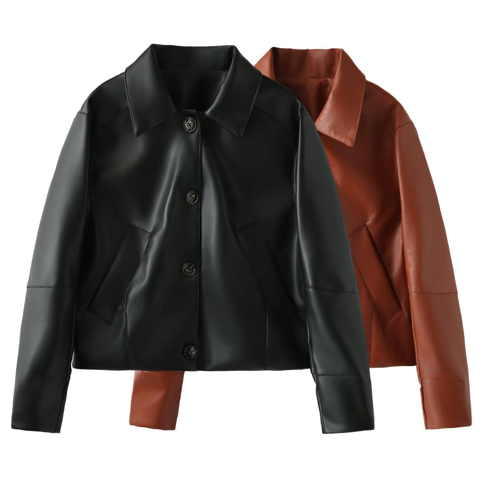 2025 Spring Women s European & American Style Leather Jacket - Lapel, Single-Breasted, Loose Fit, Casual Fashion. S
2025 Spring Women s European & American Style Leather Jacket - Lapel, Single-Breasted, Loose Fit, Casual Fashion. S