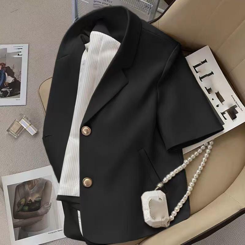 Summer Shorts Sleeve Women s Jacket Korean Notched Neck Office Work Blazer for Women Casual Simple Suit Jackets XXXL чорний
Summer Shorts Sleeve Women s Jacket Korean Notched Neck Office Work Blazer for Women Casual Simple Suit Jackets XXXL чорний