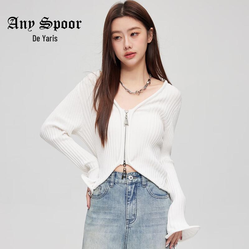 ANY SPOOR 2025 Spring Women s Double-Zipper V-Neck Knit Cardigan L
ANY SPOOR 2025 Spring Women s Double-Zipper V-Neck Knit Cardigan L