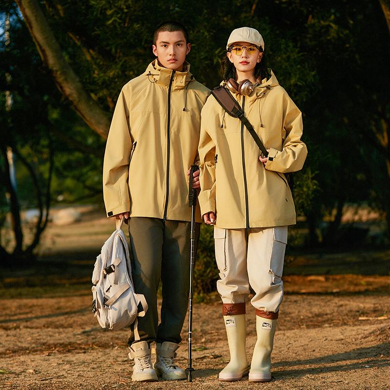 2024 Унисекс Ветрозащитная и Водонепроницаемая Куртка-Ветровка Свободного Кроя для Активного Отдыха - Весна/Осень XL