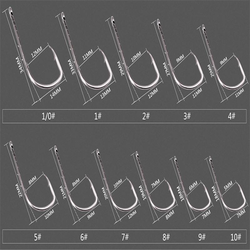 FTK 50 шт. рыболовный крючок аксессуары для ловли карпа нахлыстом кольцевой крючок из высокоуглеродистой стали с колючим крючком Size4-0