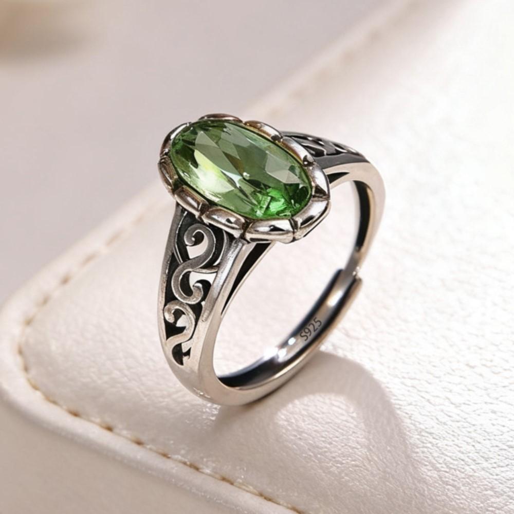 PANJBJ 925 Sterling Silver Rings for Women Couple Minimalist Green Stone Ring Jewelry Birthday Gift Prevent Allergy Wholesale
PANJBJ 925 Sterling Silver Rings for Women Couple Minimalist Green Stone Ring Jewelry Birthday Gift Prevent Allergy Wholesale