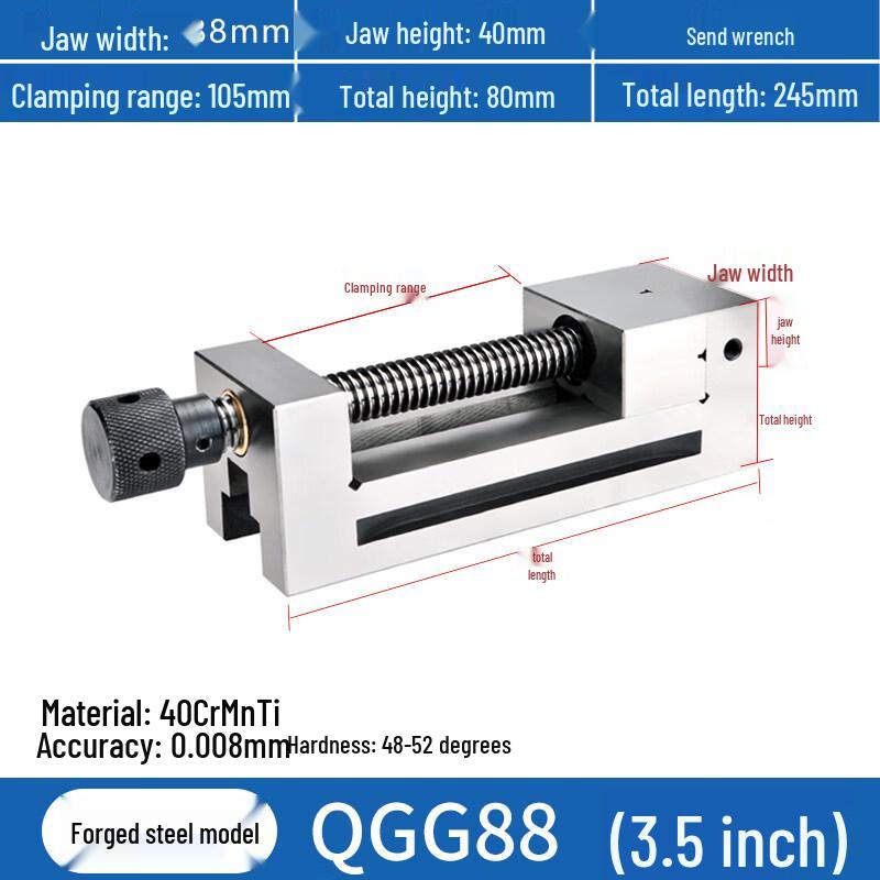 YunDuo QGG 3.5-inch High Precision Forged Steel Machine Vice
YunDuo QGG 3.5-inch High Precision Forged Steel Machine Vice