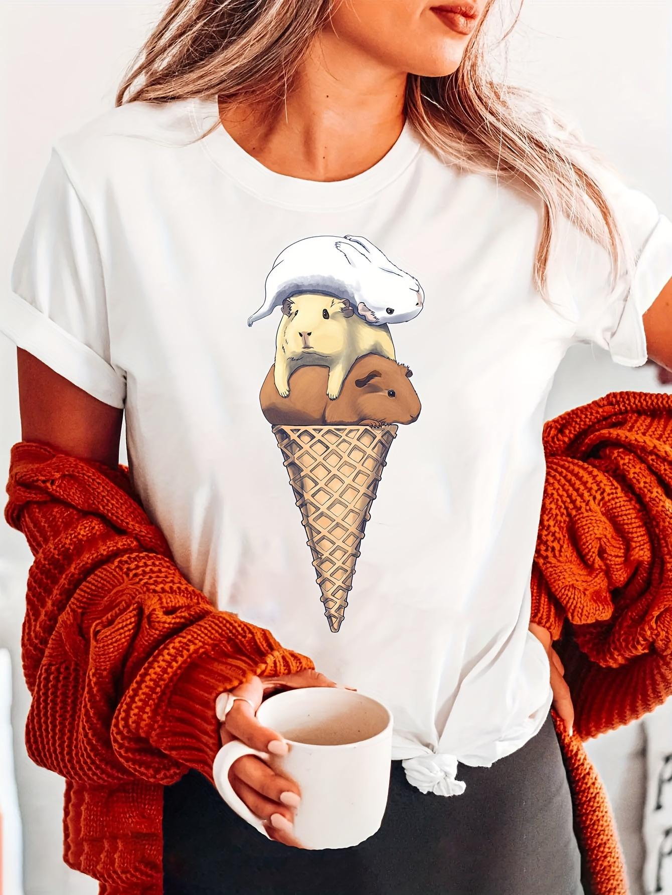 Guinea Pig Ice Cream Fashion Letter Print T-Shirt, Short Sleeve Crew Neck Casual Top for Summer & Spring, Women s Clothing 5XL різнокольоровий
Guinea Pig Ice Cream Fashion Letter Print T-Shirt, Short Sleeve Crew Neck Casual Top for Summer & Spring, Women s Clothing 5XL різнокольоровий