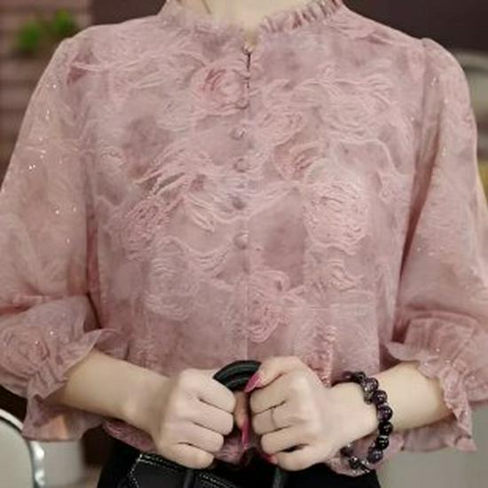 Spring 2026 Elegant Wide-Sleeved Top for Middle-Aged and Elderly Women with Three-Quarter Sheer Sleeves XL
Spring 2026 Elegant Wide-Sleeved Top for Middle-Aged and Elderly Women with Three-Quarter Sheer Sleeves XL