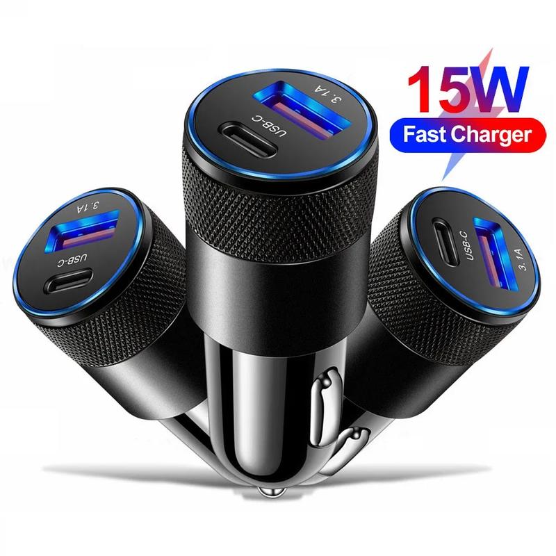 3.1A 15W PD Car Charger Aluminum Alloy Fast Charger USB-C Car Auto Replacement Charger For iPhone 12 15 16 17 For Samsung GPS
3.1A 15W PD Car Charger Aluminum Alloy Fast Charger USB-C Car Auto Replacement Charger For iPhone 12 15 16 17 For Samsung GPS