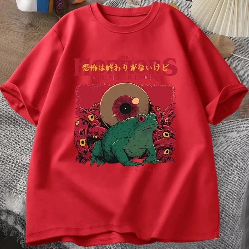 Horrors Are Never Ending Frog TShirt Silly Frog Horror Tshirt Funny Meme Graphic T Shirts Vintgae Short Sleeve Tees Top 4XL
Horrors Are Never Ending Frog TShirt Silly Frog Horror Tshirt Funny Meme Graphic T Shirts Vintgae Short Sleeve Tees Top 4XL