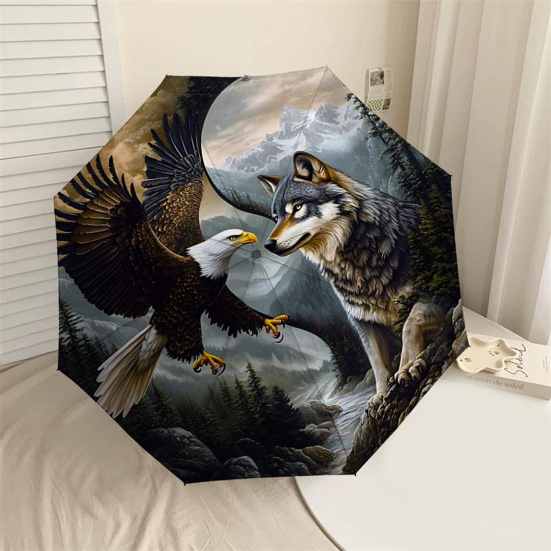 1PC Eagle Wolf Umbrella-8-Rib Reinforced, Automatic Open, Lightweight & Durable, Cute Fashion Accessory for Outdoor-T151
1PC Eagle Wolf Umbrella-8-Rib Reinforced, Automatic Open, Lightweight & Durable, Cute Fashion Accessory for Outdoor-T151