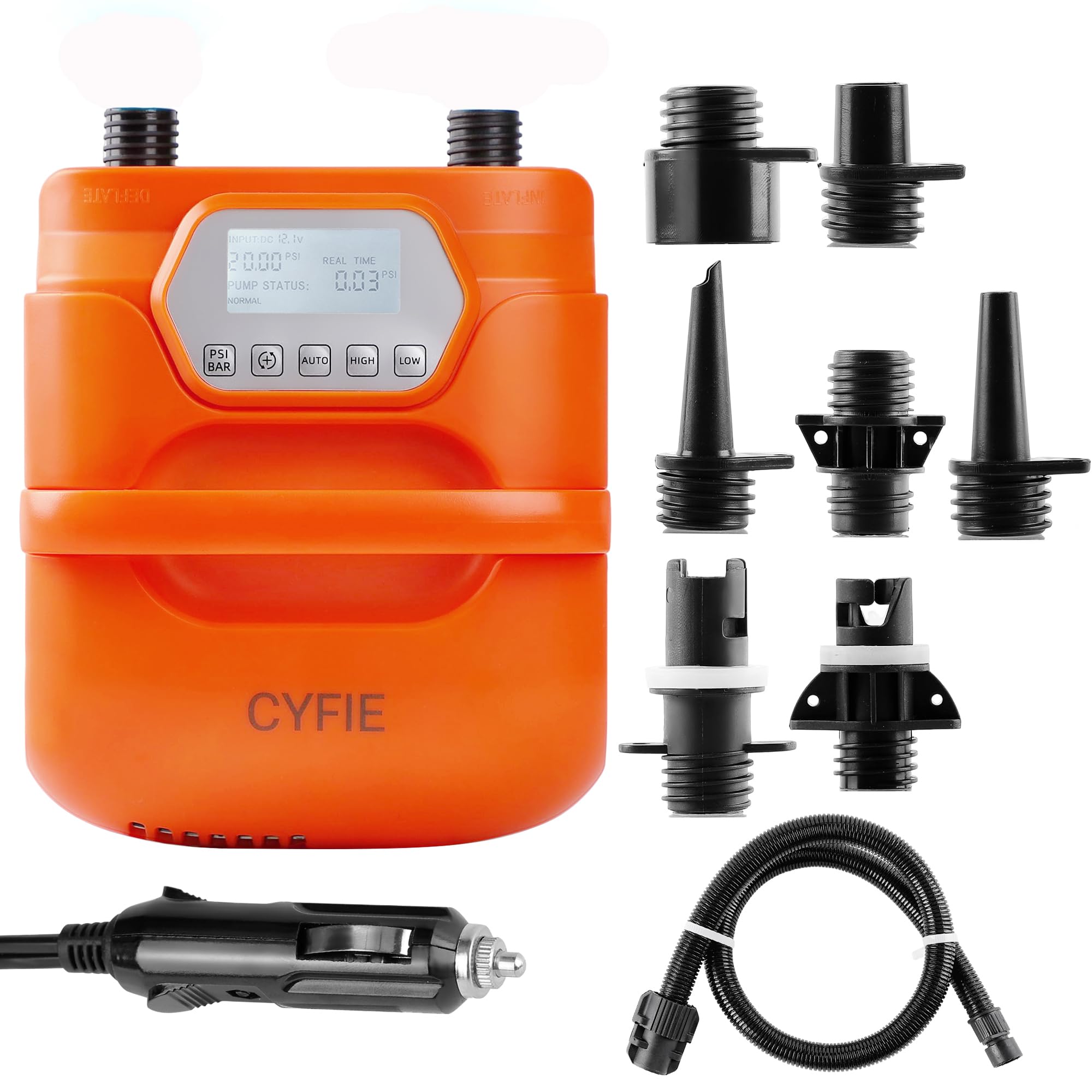Electric Air Pump for Electric Inflator for Electric Rubber Air Automatic Overheat Sunlight Readable Comes with 7 Types of Handle Portable Cigarette помаранчевий
Electric Air Pump for Electric Inflator for Electric Rubber Air Automatic Overheat Sunlight Readable Comes with 7 Types of Handle Portable Cigarette помаранчевий