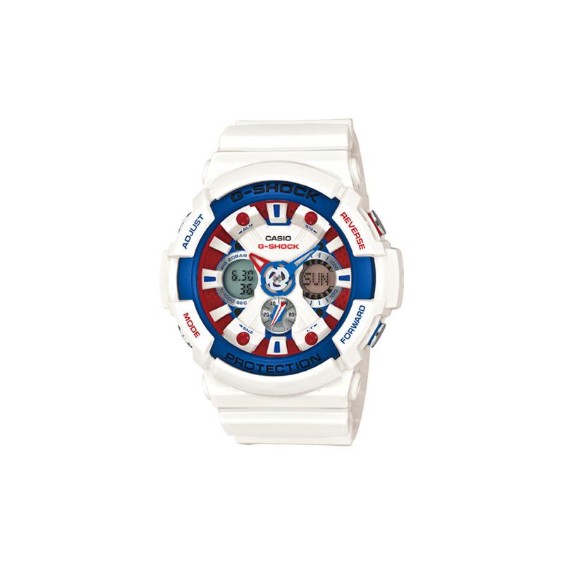Casio LCD/Pointer Dual Display Series Iron Man Color Blue and White Contrast Color Classic Trend Fashion Waterproof Sports Quartz GA-201TR-7ER білий
Casio LCD/Pointer Dual Display Series Iron Man Color Blue and White Contrast Color Classic Trend Fashion Waterproof Sports Quartz GA-201TR-7ER білий