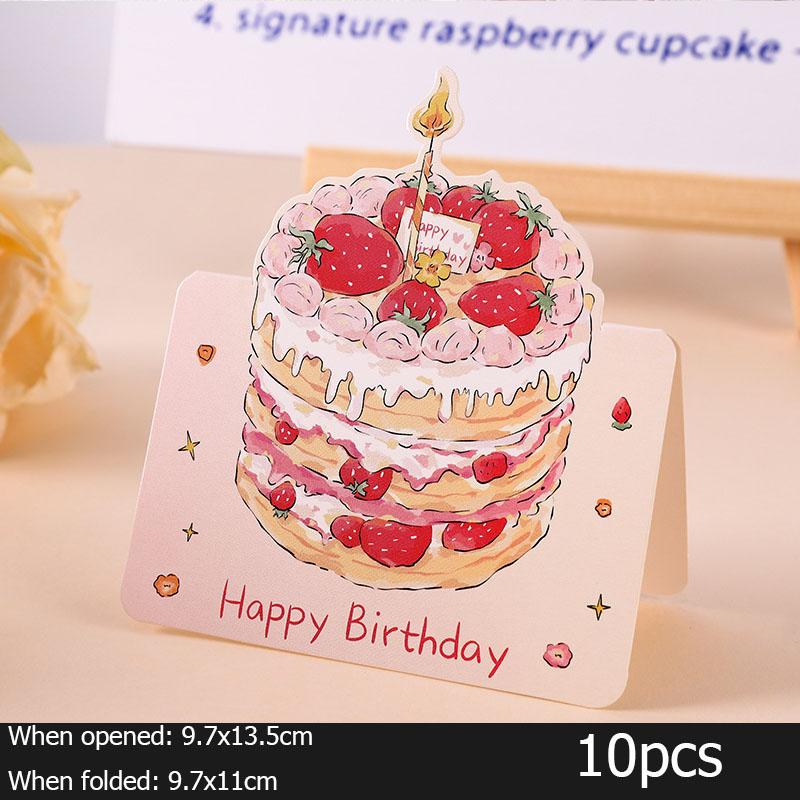 10 picec set Happy birthday three-dimensional cake creative greeting card flower shop birthday es simple message small gifts
10 picec set Happy birthday three-dimensional cake creative greeting card flower shop birthday es simple message small gifts