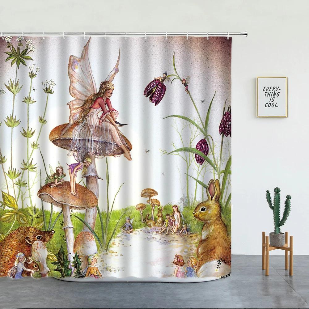Beautiful Wings Elves Girl Shower Curtain Fantasy Enchanted Forest Home Bathroom Decor Mushroom Flower Plant Bathroom Curtains W60H190(CM)-1 Pcs
Beautiful Wings Elves Girl Shower Curtain Fantasy Enchanted Forest Home Bathroom Decor Mushroom Flower Plant Bathroom Curtains W60H190(CM)-1 Pcs