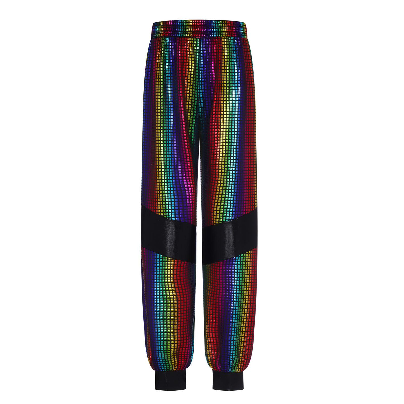 Unisex Kids Hip Hop Dance Pants Elastic Waistband Metallic Plaid Color Block Pants Jazz Street Performance Pants 5-6 Years чорний
Unisex Kids Hip Hop Dance Pants Elastic Waistband Metallic Plaid Color Block Pants Jazz Street Performance Pants 5-6 Years чорний