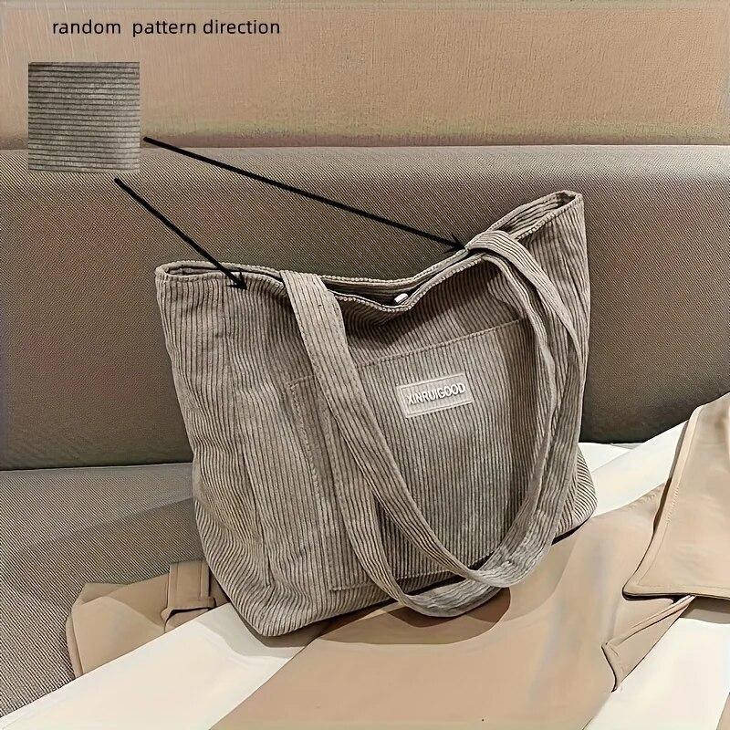 Large Capacity Shoulder Bag Trendy Corduroy Tote Bag Solid Color Ladies Handbag With Front Pocket светло-серый
Large Capacity Shoulder Bag Trendy Corduroy Tote Bag Solid Color Ladies Handbag With Front Pocket светло-серый