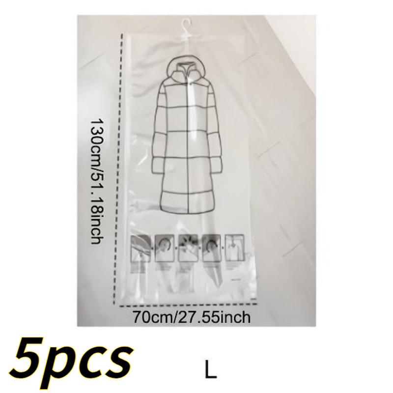 5 Hooks Extra Large Hanging Vacuum Compression Storage Bag | Thickened Organizer, Elongated Design, No Power Required, Clothing Protection L
5 Hooks Extra Large Hanging Vacuum Compression Storage Bag | Thickened Organizer, Elongated Design, No Power Required, Clothing Protection L