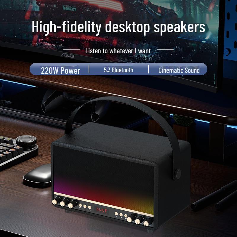 Высококачественный портативный ретро-динамик Bluetooth из кожи и дерева с сабвуфером A7 PRO II
Высококачественный портативный ретро-динамик Bluetooth из кожи и дерева с сабвуфером A7 PRO II