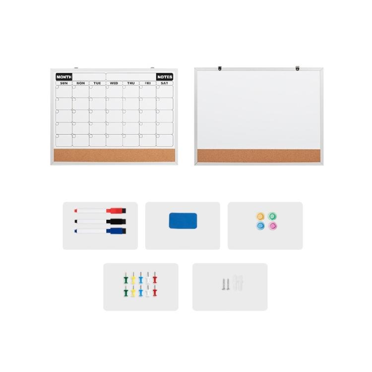 Magnetic Reversible Office Organizer Cork Message Board Erasable Surfaces Wall Mounted Monthly Calendar Aluminum Frame срібний
Magnetic Reversible Office Organizer Cork Message Board Erasable Surfaces Wall Mounted Monthly Calendar Aluminum Frame срібний