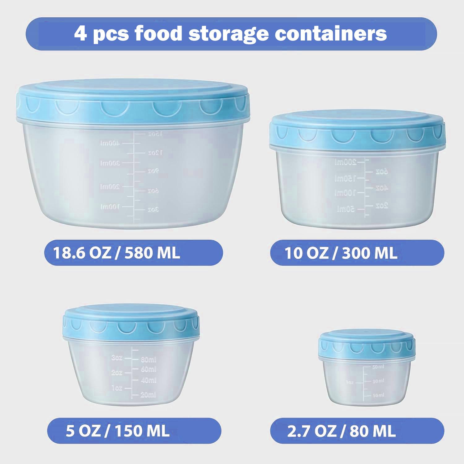 4/16 Pcs Freezer storage Containers with Lids, Reusable BPA Free Plastic Soup Jars, Leakproof Salad Dressing Container to Go
4/16 Pcs Freezer storage Containers with Lids, Reusable BPA Free Plastic Soup Jars, Leakproof Salad Dressing Container to Go