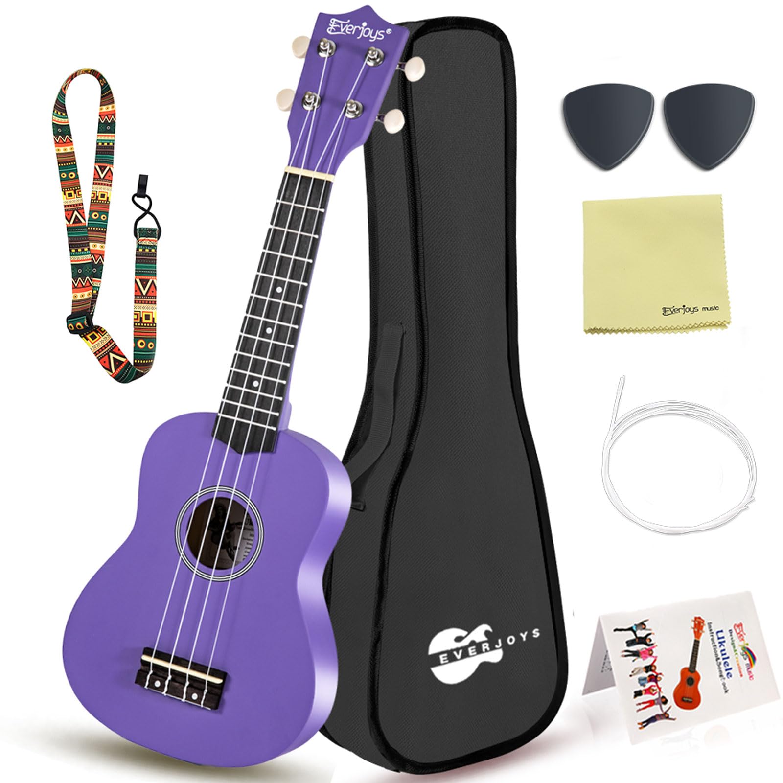 Набор для начинающих сопрано-укулеле 21 дюйм со струнами Gig Wooden Quick Learning Song Polishing Kit Bag, укулеле, книга, медиатор, салфетка, все в одном (фиолетовый)
Набор для начинающих сопрано-укулеле 21 дюйм со струнами Gig Wooden Quick Learning Song Polishing Kit Bag, укулеле, книга, медиатор, салфетка, все в одном (фиолетовый)
