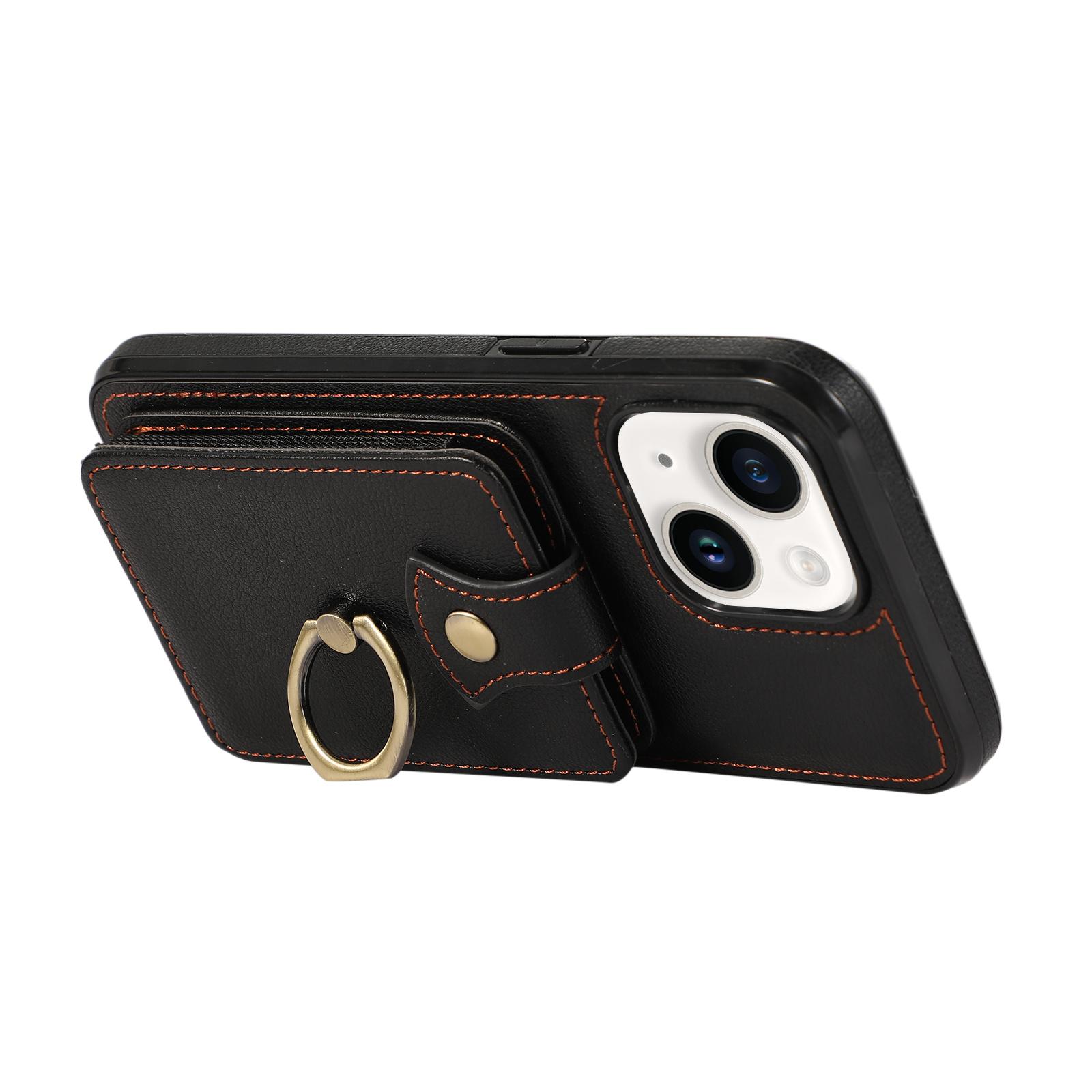 For iPhone 15 Case Card Holder Ring Kickstand TPU+PU Leather Phone Cover with Long Strap Purple
For iPhone 15 Case Card Holder Ring Kickstand TPU+PU Leather Phone Cover with Long Strap Purple