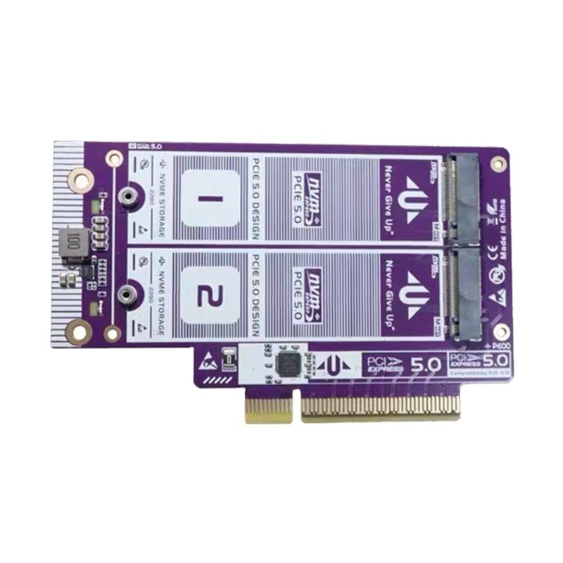 PCIe 5.0 to M.2 NVMe Adapter Card PCIE X8/X16 to M.2 Coverter Expansion Card Support for 2230 2242 2260 2280
PCIe 5.0 to M.2 NVMe Adapter Card PCIE X8/X16 to M.2 Coverter Expansion Card Support for 2230 2242 2260 2280