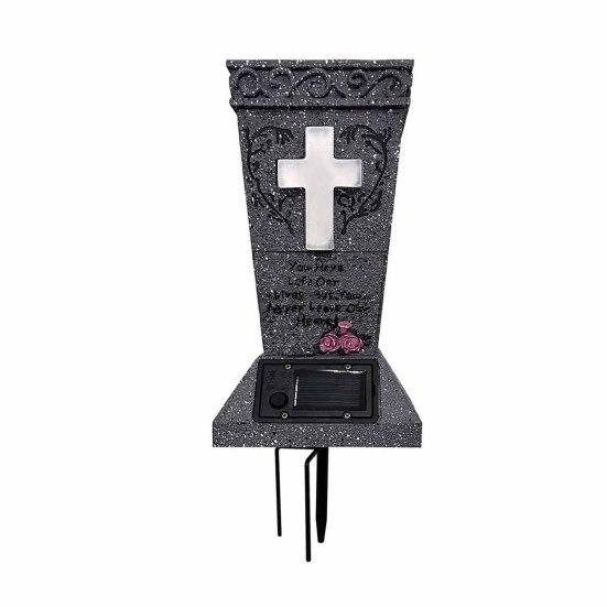 Solar Cemetery Vase with LED for Gravestone Outdoor Artificial Fresh Flower Holder Headstone Vase with Spike Memorial Gifts for Loss of Loved One 1pc A
Solar Cemetery Vase with LED for Gravestone Outdoor Artificial Fresh Flower Holder Headstone Vase with Spike Memorial Gifts for Loss of Loved One 1pc A