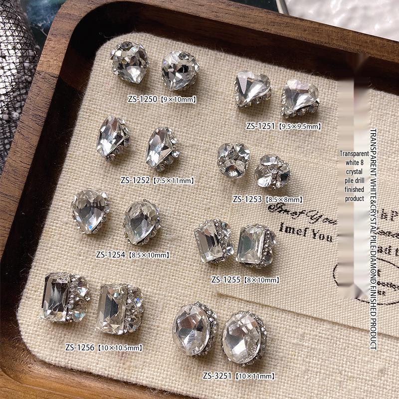 Transparent Crystal Nail Art Diamonds: Super Flash Square, Crooked Heart, Oval, and Special Shapes
Transparent Crystal Nail Art Diamonds: Super Flash Square, Crooked Heart, Oval, and Special Shapes