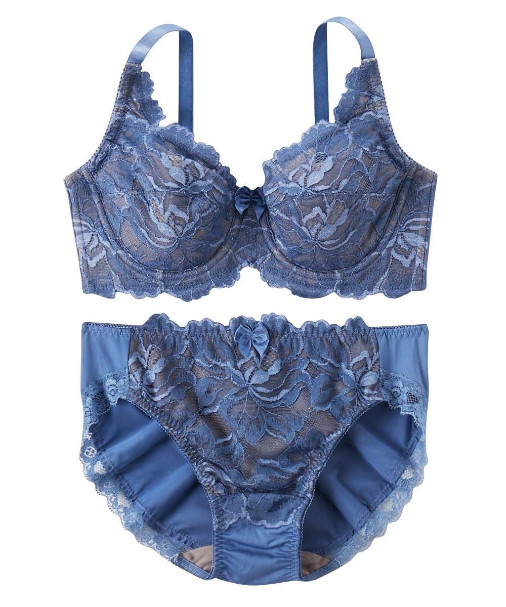 Nissen Комплект бюстгальтера и трусиков с полной чашкой Цветочный Элегантный Серовато-голубой Женский (Крупное кружево) (Триумф) J80/L
Nissen Комплект бюстгальтера и трусиков с полной чашкой Цветочный Элегантный Серовато-голубой Женский (Крупное кружево) (Триумф) J80/L