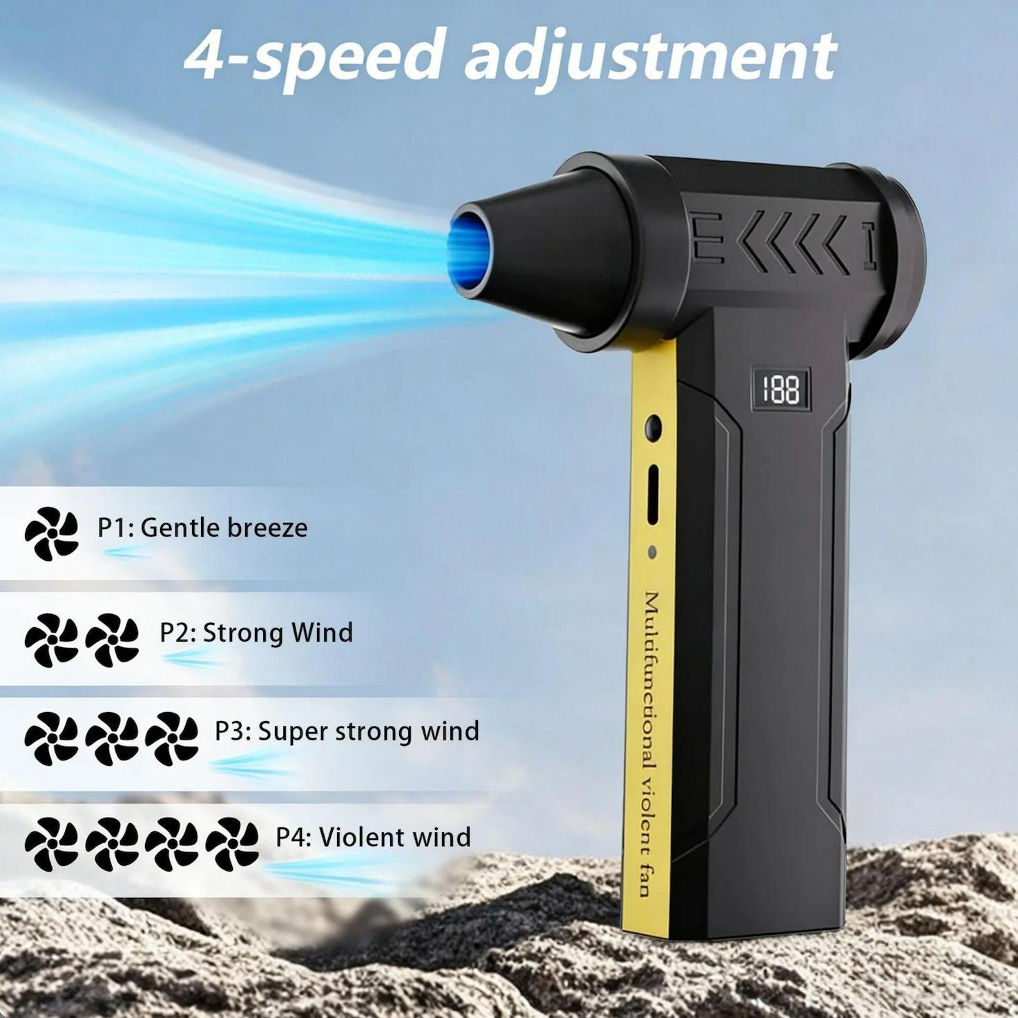 2026 New and High-frequency 160000RPM Turbo Fan Brushless Motor Handheld Duct Fan 60M/S Portable Type-C Charging for Indoor & Outdoor Use чёрный
2026 New and High-frequency 160000RPM Turbo Fan Brushless Motor Handheld Duct Fan 60M/S Portable Type-C Charging for Indoor & Outdoor Use чёрный