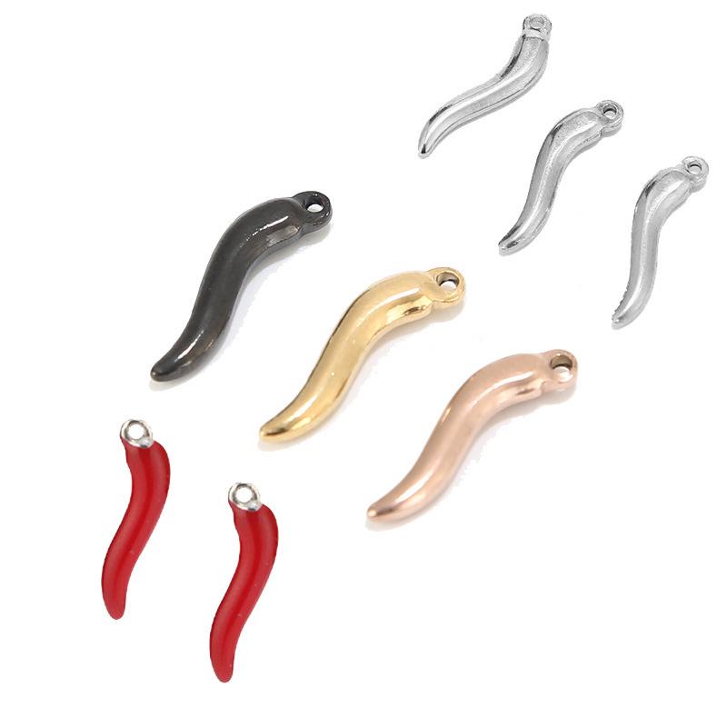 Подвеска из нержавеющей стали с золотым покрытием в виде красного перца чили с шармом из розового золота - Аксессуар для украшений ручной работы DIY Gold with Red Enamel Chili
Подвеска из нержавеющей стали с золотым покрытием в виде красного перца чили с шармом из розового золота - Аксессуар для украшений ручной работы DIY Gold with Red Enamel Chili